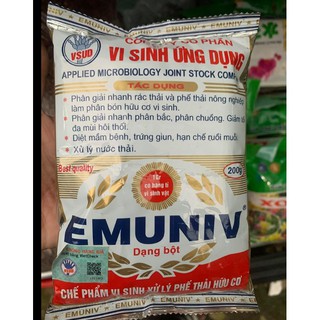 Chế phẩm vi sinh emuniv ủ rác, phân giải hữu cơ, khử mùi hôi