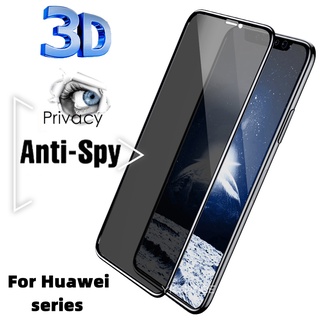 Kính Cường Lực 3D Chống Nhìn Trộm Cho Huawei P10 P20 P30 P40 Nova 2 3 4 5 6 7 Pro Plus Lite MATE 9 10 Pro 20 30 Lite Y5P2020