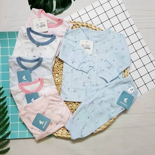 [Mio] Bộ quần áo sơ sinh Mio Mio dài tay cotton mỏng