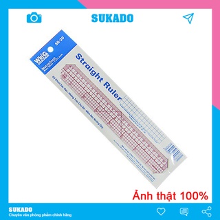 Thước kẻ học sinh dẻo WinQ 50cm bản to, giúp vẽ các đường thẳng song song chính xác SUKADO