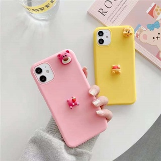 ốp iphone gắn gấu cute 3d ốp lưng iphone 6plus 7plus 8plus 11pro 12pro max xs max