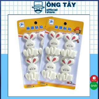 Combo 4 Móc treo dán tường hình thỏ