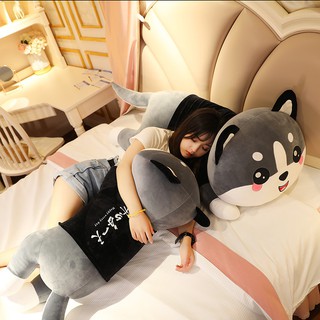 Gấu bông chó Husky má hồng áo nỉ I Love U  kích thước 80-100-120-150cm NEOCI