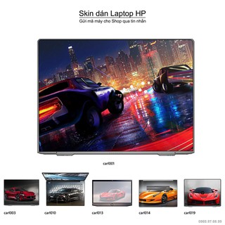 Skin dán Laptop HP in hình xe hơi (inbox mã máy cho Shop)