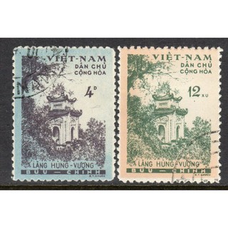 Tem sưu tập MS 066 Tem CTO Việt Nam Lăng Hùng Vương 1960 ( 2 tem )