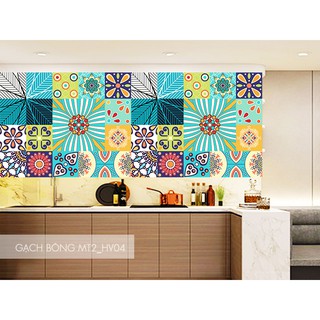 1 met vuông Decal Gạch bông_Xanh da trời_HV04