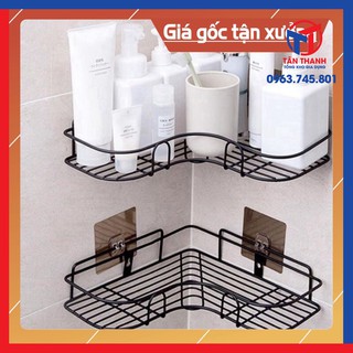 [ sale mùa Sẵn hàng Kệ Góc Dán Tường siêu chắc Sơn tĩnh điện (kèm 2 miếng dán) .
