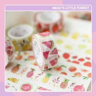Washi tape trái cây MIAO'S LITTLE FOREST băng dính giấy dễ thương chủ đề summer fruit trang trí sổ tay bujo MWT210