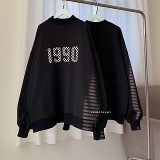 Áo Sweater Nữ Dài Tay JEMCLOSET Cao Cổ Rope Form Rộng Hàn Quốc Chất Liệu Mềm Mịn - 10136