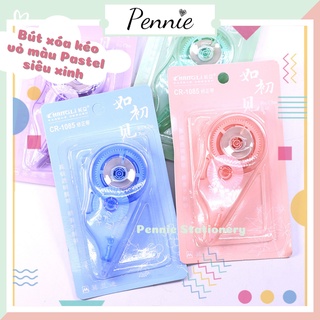 Bút xóa kéo Pennie vỏ nhiều màu Pastel xinh xinh tiện dụng