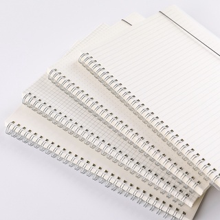 Sổ lò xo, vở lò xo bìa trong A5 caro, trơn, kẻ ngang, chấm dòng 120 trang