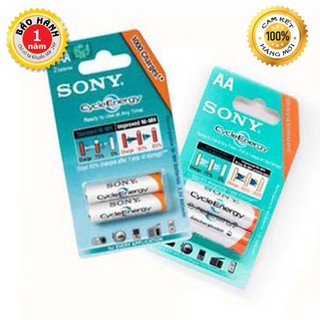 Vỉ 2 Viên Pin Sạc Sony AA/ AAA sạc được