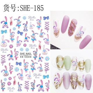 Sticker hoạ tiết hoạt hình hình thú dễ thương,hình dán móng tay hoạ tiết hoạt hình hình thú dễ thương trang trí móng tay