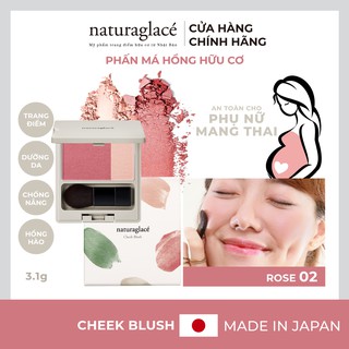 Phấn má hồng hữu cơ naturaglacé Cheek Blush (02 - Rose) tự nhiên, lâu trôi, 3.1g
