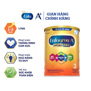 Sữa Bột Enfagrow A+ Neuropro 3 Với 2’FL HMO – 1.7kgVị nhạt dễ uống