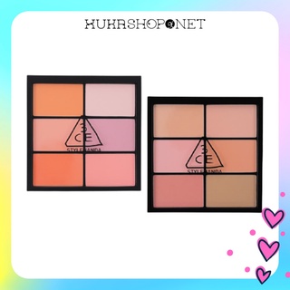 [Chính hãng] Bảng phấn má hồng 3CE Pro Multi Blush Color Palette 6 ô màu trang điểm tự nhiên 25.8g
