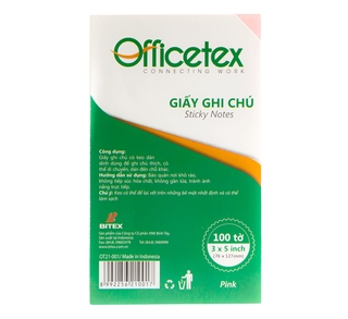 Giấy Ghi Chú Officetex OT21-001 - Màu Hồng
