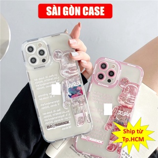 [XẢ HÀNG] Ốp lưng iphone Gấu BEAR BRICK HỒNG  ip 7,8,plus/X,XS/XSMAX/11/11,pro,max/12.pro,max/13.pro,max