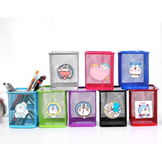 Ống cắm bút doremon CBI8 ống sắt cắm bút văn phòng ống sắt đựng bút ống cắm bút kim loại