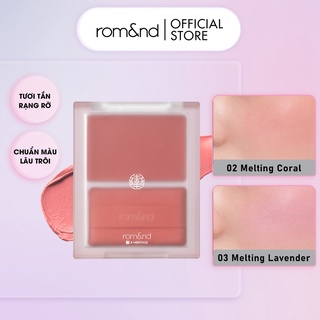 [Rom&amp;nd] Má hồng dạng kem mềm mịn, lâu trôi Hàn Quốc Romand See Hanbok-Through Melting Cheek 3.5g