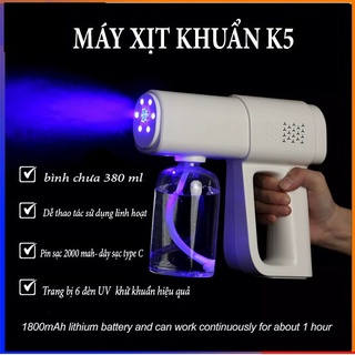 Máy Xịt Khử Khuẩn Cầm Tay, Súng Phun Khử Khuẩn K5 Pro Cao Cấp [ BẢO HÀNH 12 THÁNG ]