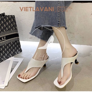 Guốc Đế Vuông Cao Gót Mã LC_G19 Cao 5CM ( trắng và đen) Đẹp Sang