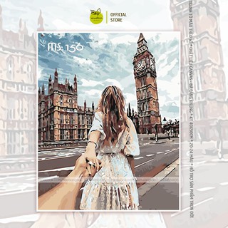 Tranh sơn dầu số hóa Follow me 156 (Có khung)
