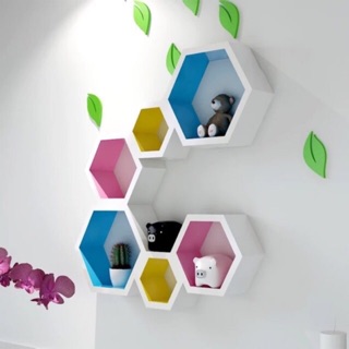 Combo 3 kệ lục năng hình tổ ong màu hightlight. 1 bộ 3 chiếc