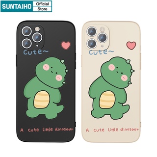 Ốp lưng iphone Ốp điện thoại silicon Suntaiho in hình khủng long thích hợp cho iPhone 13 12 11 Mini Pro X XR XS Max 7 8 Plus