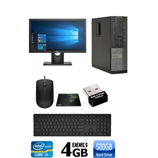 Bộ máy tính để bàn DELL core i3, 4GB, 500GB, Màn hình DELL 19 icnh. Tặng bàn phím, chuột DELL, usb wifi. Bảo hành 2 năm