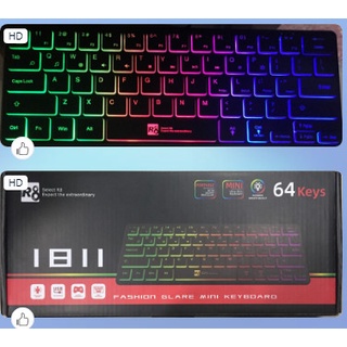Bàn phím MINI R8 1811 Có Led RGB- Hàng chính hãng 100%- Full Box