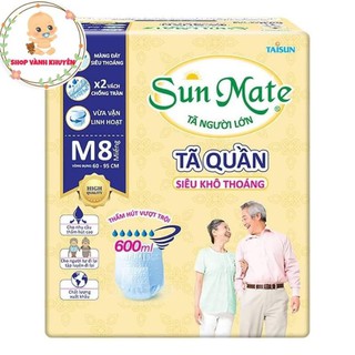 Tã Quần Người Lớn Sunmate Mềm Mại M9/L8 và Khô Thoáng M8/L7 S011
