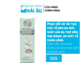 Kem giảm mụn dịu nhẹ Derma Anti Acne 10 gram