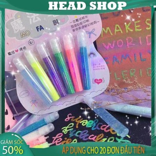 BỘ GỒM 6 BÚT NEON NHŨ VIẾT CHỮ TRANG TRÍ HEADSHOP