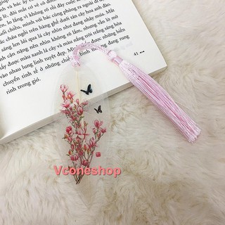 Bookmark gân lá cổ trang ép mỏng kẹp sách đánh dấu sách