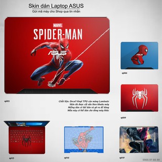 Skin dán Laptop Asus in hình người nhện Spiderman (inbox mã máy cho Shop)