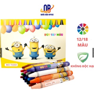 Bút sáp màu Đức Thanh - Hình minion tinh nghịch 12 màu
