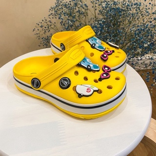 Dép Sục Cá Sấu Bít Mũi Tặng 6 Sticker Cute Siêu Nhẹ Siêu Bền Không Thấm Nước - SL014