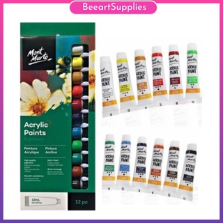 Set 12 Màu Acrylic dạng Tuýp Mont Marte (12ml)