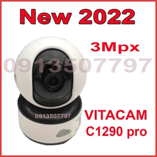 VITACAM C1290 - ĐỘ PHÂN GIẢI 3MPX CHUẨN ULTRA HD - LENS 2,8MM GÓC QUAN SÁT SIÊU RỘNG, QUAN SÁT BAN ĐÊM XOAY 360 ĐỘ