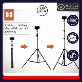 Bộ Đèn Livestream Selfiecom - Cây TRIPOD Đa Năng Hỗ trợ chụp ảnh, quay video, gắn đèn Livestream Full Phụ Kiện(PD5065)