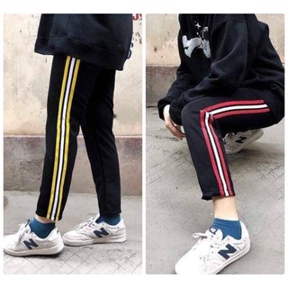 Quần Jogger thể thao nam nữ 3 sọc cá tính, ống suông không bo chân An Ngo - C14