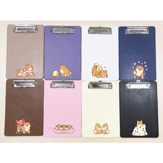 kẹp tài liệu chó shiba KTLD14 dễ thương cute da pu 23*15cm hoạt hình trình kí