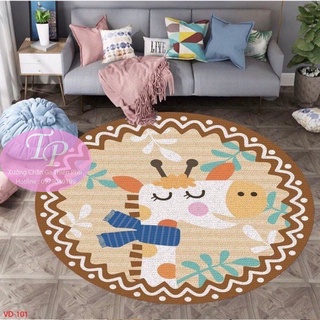 [Mã LIFE20KALL giảm 10% đơn 50K] Thảm Bali Tròn Trang Trí Decor - Đường Kính 1m