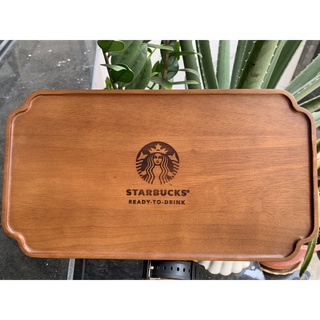 //LUXUBU// Khay gỗ Starbucks
