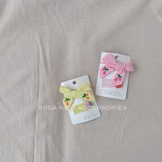 (ẢNH THẬT) set kẹp và dây buộc tóc caro