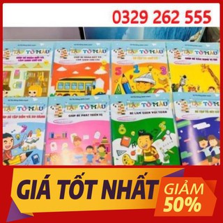 [Tặng 2 bút chì] Set 8q tô màu , tô chữ , luyện tư duy cho bé từ 4-5 tuổi