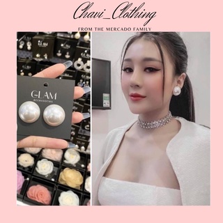 Hoa tai tròn bạc xinh sang chảnh
