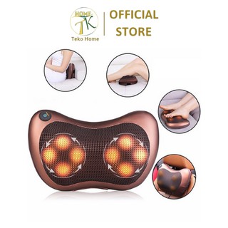 Gối massage 8 bi đi kèm cáp sạc oto cao cấp