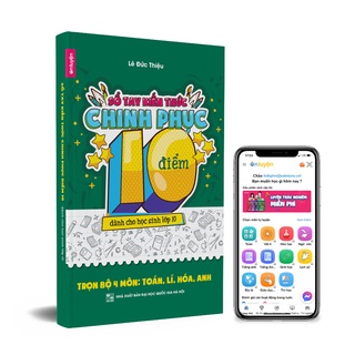 Sách Sổ tay kiến thức lớp 10 môn Toán, Lí, Hóa, Anh chinh phục điểm 10